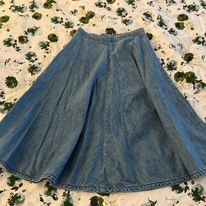Denim midi skirt